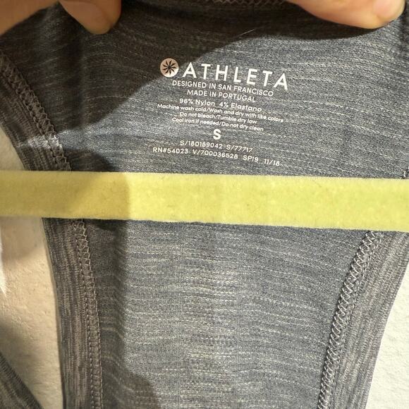 Athleta Gray Speedlight Seamless Ruched Tank Top  Sz S - Picture 5 of 10